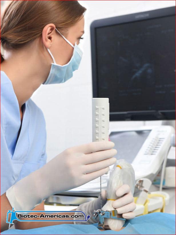 Guía de aguja para ultrasonido fabricada en acero inoxidable 316L